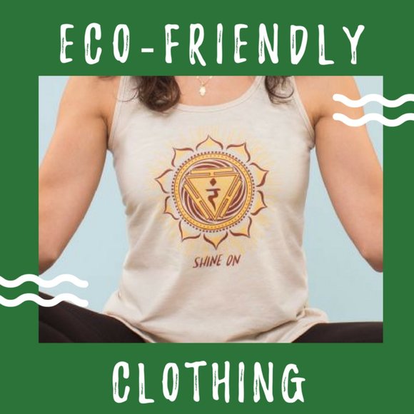 ECO FRIENDLY SHINE ON CHAKRA RACERBACK TANK - Picture 1 of 5